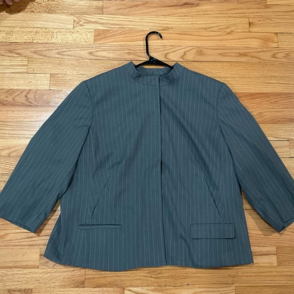 Calvin Klein Jackets & Blazers - Calvin Klein Charcoal Striped Jacket